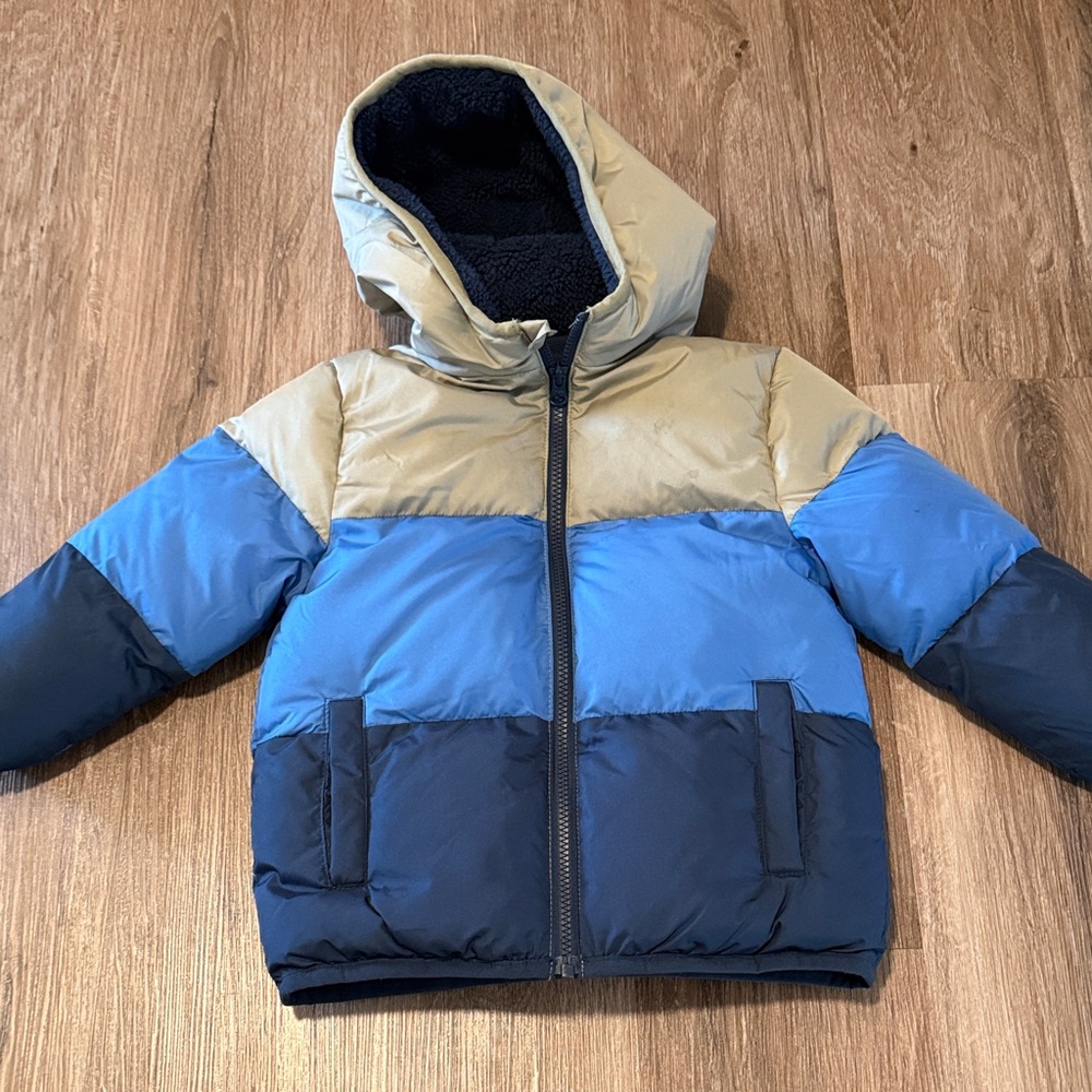 Swiss Tech Navy and Cream Hooded Jacket